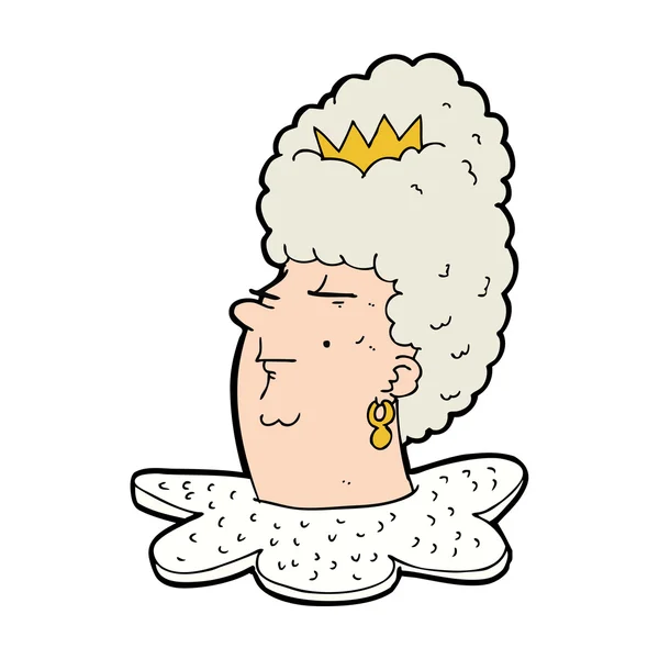 女王の漫画の頭 — ストックベクタ