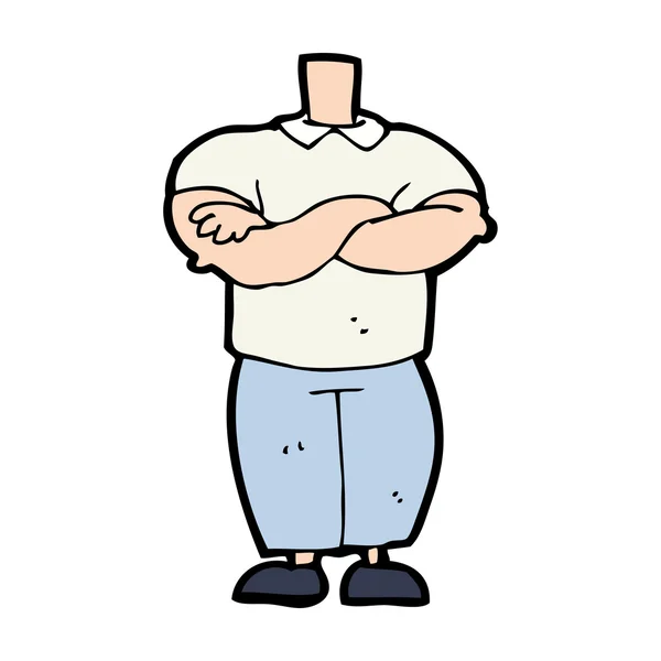 Homme sans tête de bande dessinée — Image vectorielle