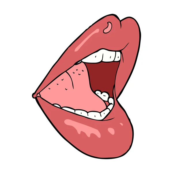 Lábios de desenhos animados — Vetor de Stock