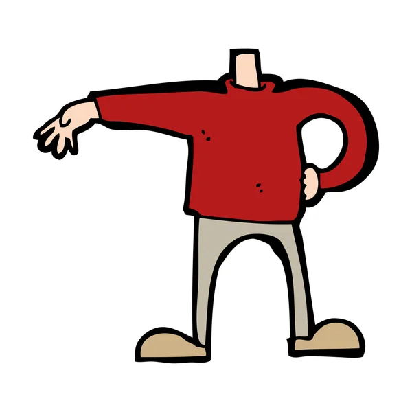 Cartoon headless man — Stockvector