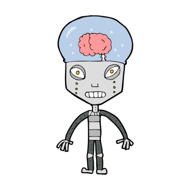 cartoonw garip robot