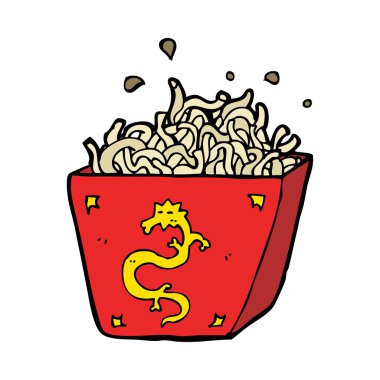 karikatür makarna kutusu