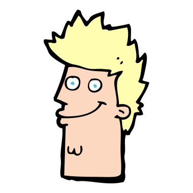 Çizgi film mutlu adam yüzü