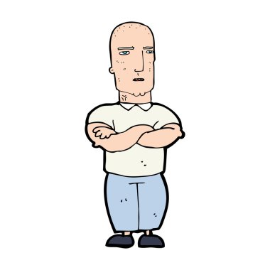 Çizgi film kel adamı sinirlendirdi.