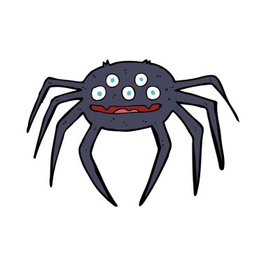 Halloween örümcek cartoon
