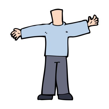 Cartoon vücut Kollarını açarak (mix ve maç karikatür veya eklemek kendi