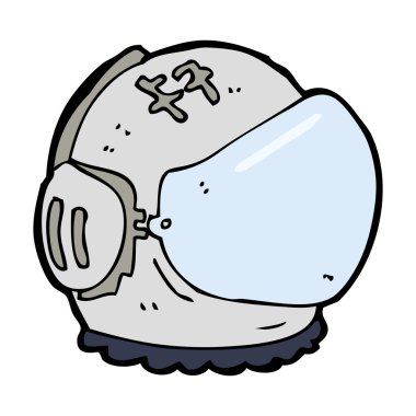 karikatür astronot kask