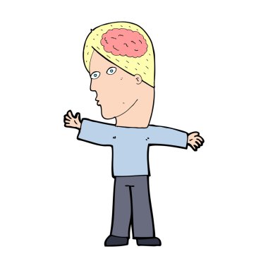 Beyni olan çizgi film adamı.