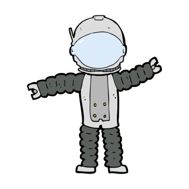 karikatür astronot
