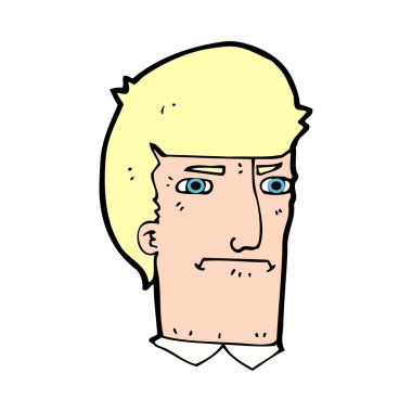 Çizgi filmci gözlerini kısıyor.