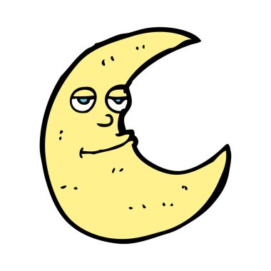 mutlu karikatür moon