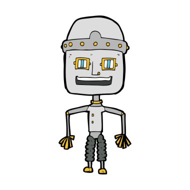 komik karikatür robot