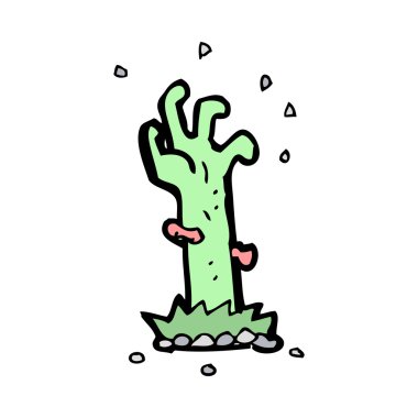 Zombi çizgi filmi mezarından kalkıyor.