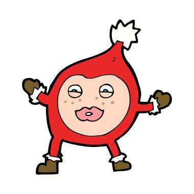 karikatür komik Noel yaratık