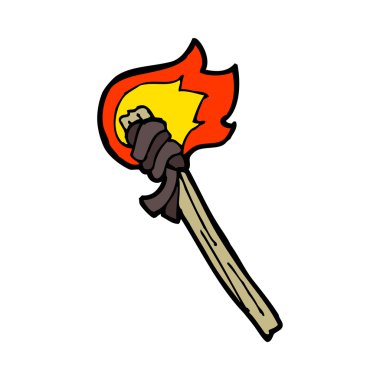 karikatür yanan meşale