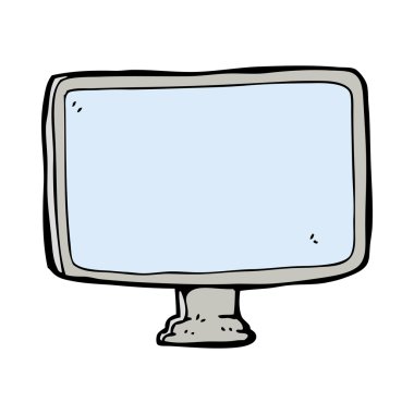 karikatür bilgisayar ekranı