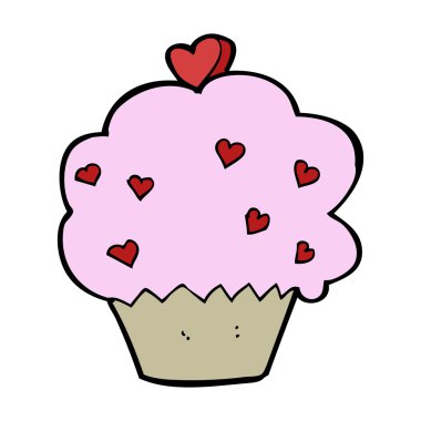 karikatür cupcake