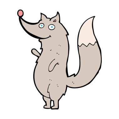 karikatür sallayarak kurt