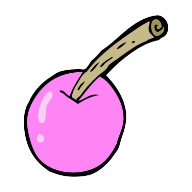 karikatür pembe kiraz sembolü