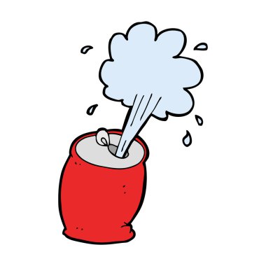 karikatür gazoz kutusu.