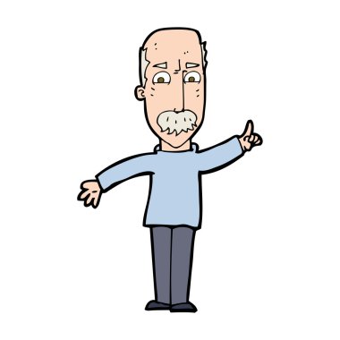 çizgi adam sert uyarı veren