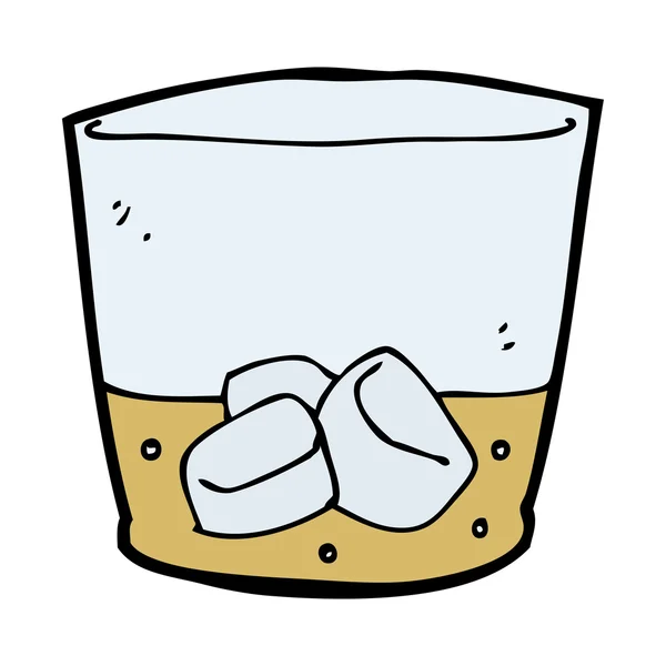 Whisky cartone animato in vetro — Vettoriale Stock