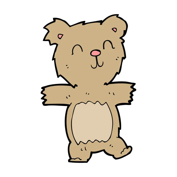 Dibujos animados lindo oso de peluche — Vector de stock