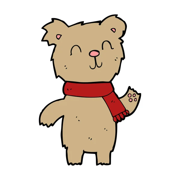Dessin animé ours en peluche mignon — Image vectorielle
