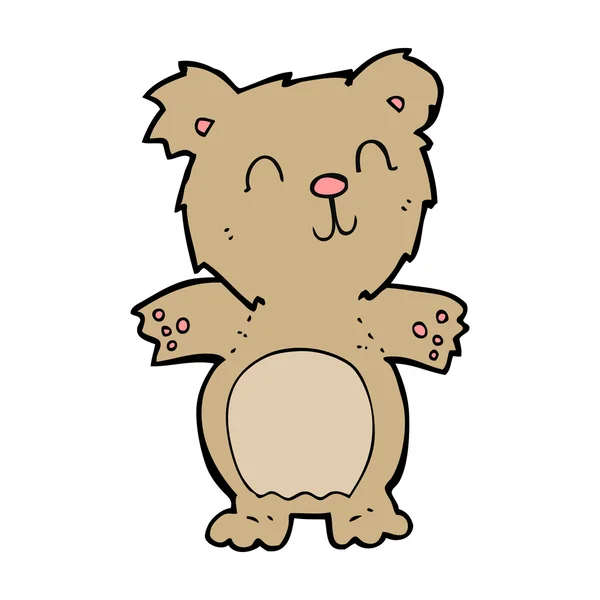 Dessin animé ours en peluche mignon — Image vectorielle