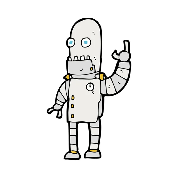 Cartoon wuivende robot — Stockvector