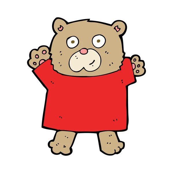 Dibujos animados lindo oso de peluche — Vector de stock