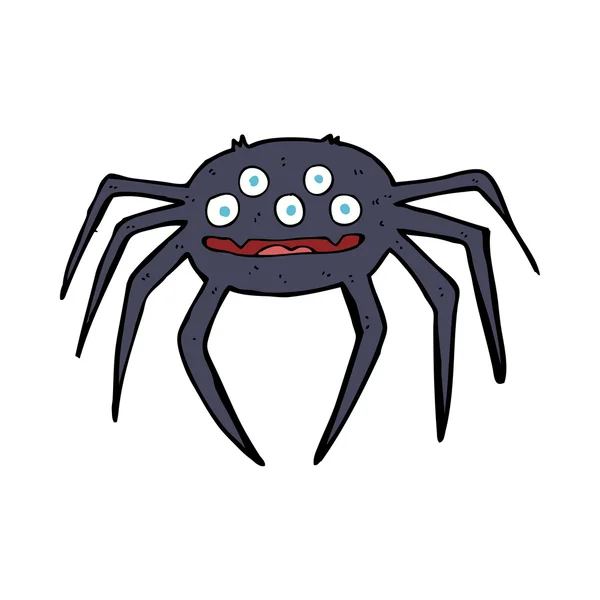 Aranha de Halloween dos desenhos animados — Vetor de Stock