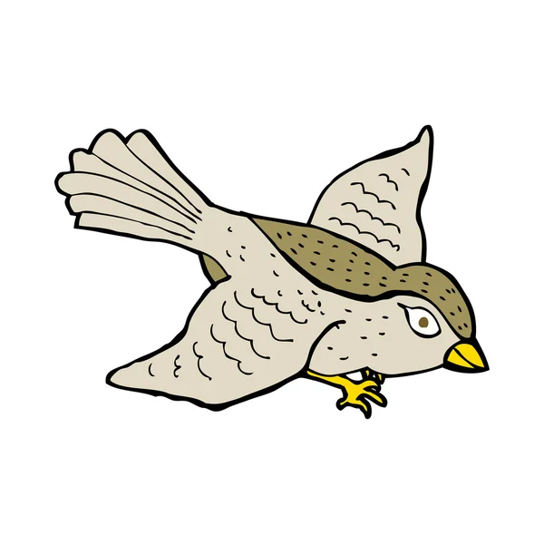 飛んでいる鳥を漫画します。 — ストックベクタ