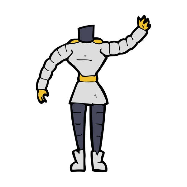Cuerpo de robot femenino de dibujos animados — Vector de stock