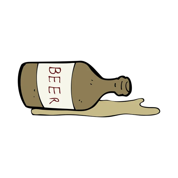Kreslený rozlité pivo — Stockový vektor