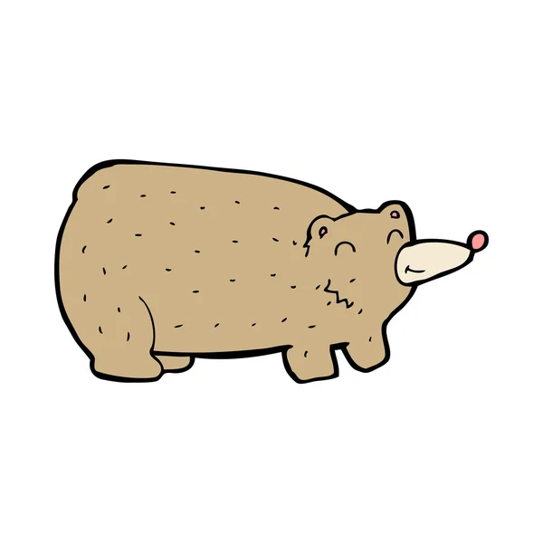 Rolig tecknad björn — Stock vektor