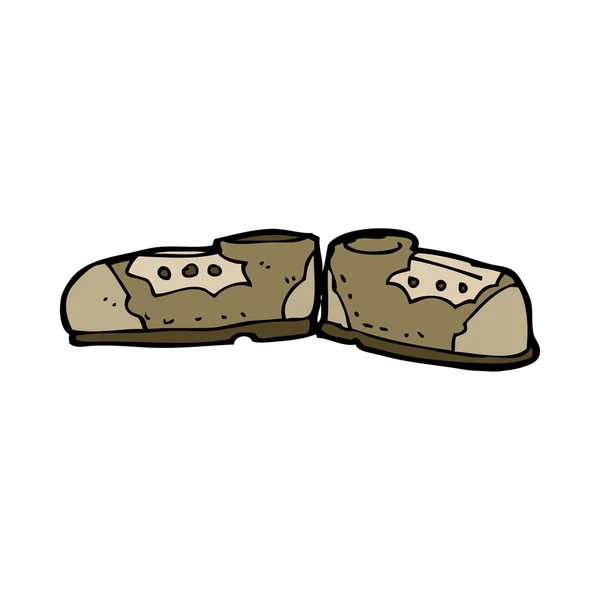 Dibujos animados zapatos viejos — Vector de stock