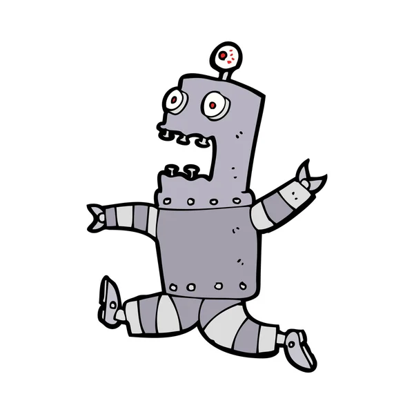 Kreslený vyděšený robot — Stockový vektor