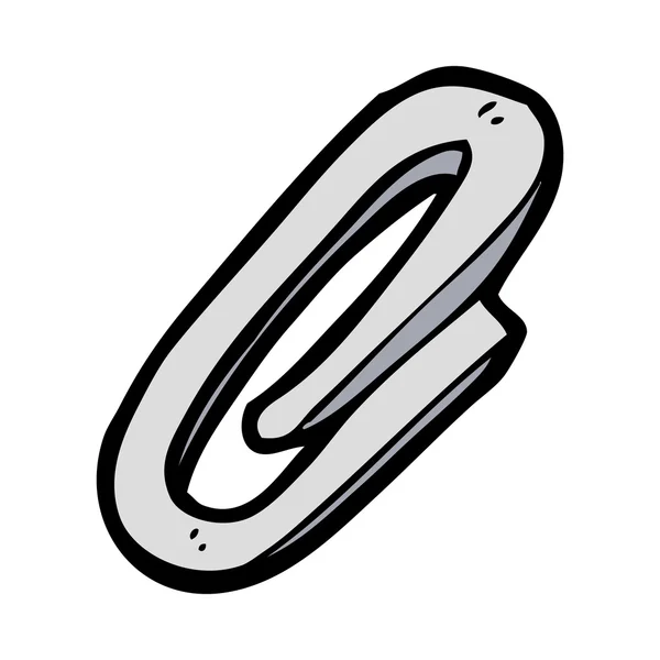 Cartoon paperclip — Stockvector