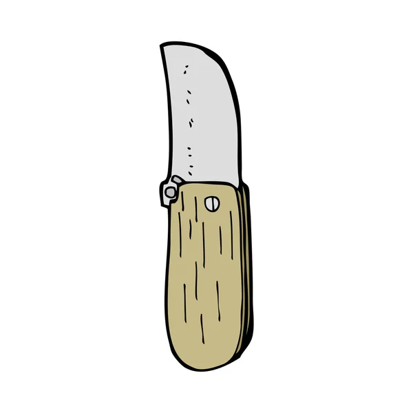 Coltello pieghevole Cartoon — Vettoriale Stock