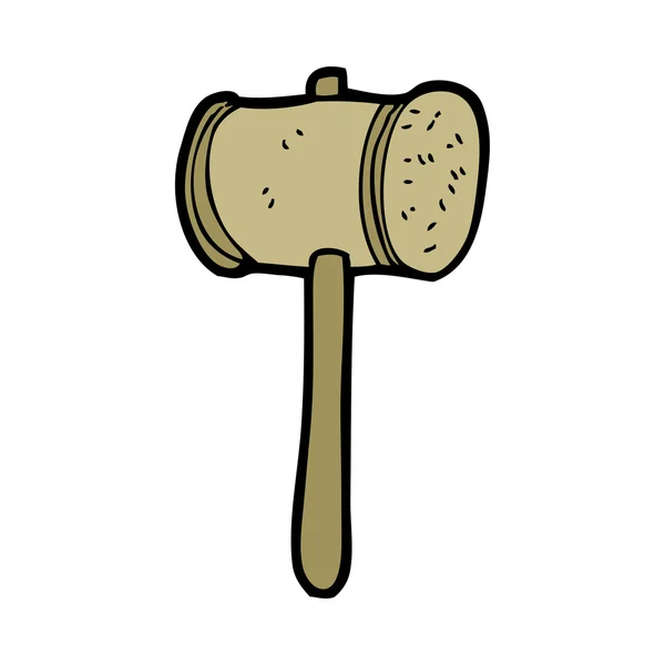 Cartoon wooden hammer — Stock Vector