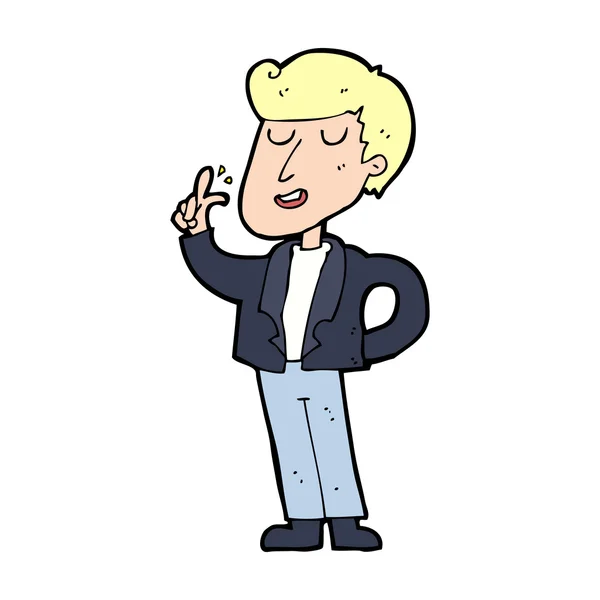 Kreslený cool chlap luskání prsty — Stockový vektor