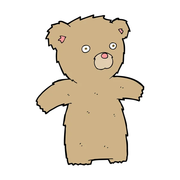 Urso de pelúcia dos desenhos animados — Vetor de Stock