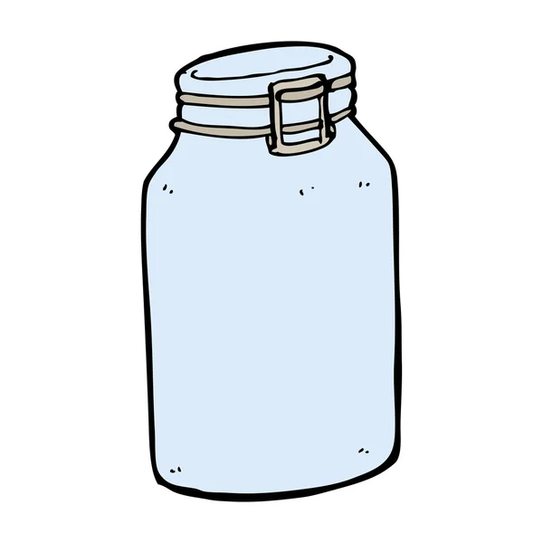 Pot en verre de dessin animé — Image vectorielle