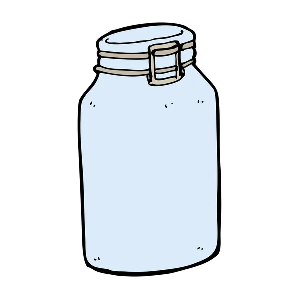 Cartoon glass jar — Stock Vector