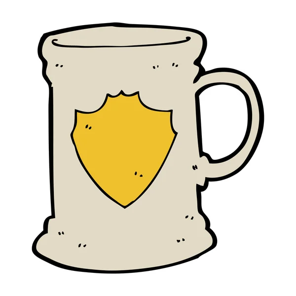 Cartoon old tankard — Stock Vector