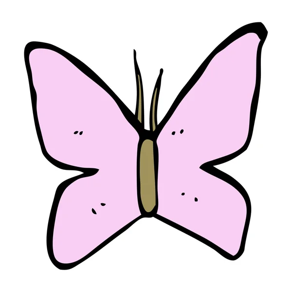 Signatura mariposa de dibujos animados — Vector de stock