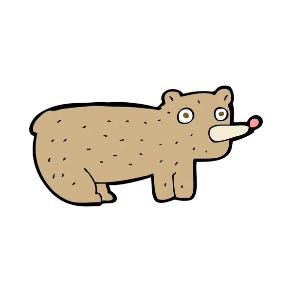 Divertido oso de dibujos animados — Vector de stock