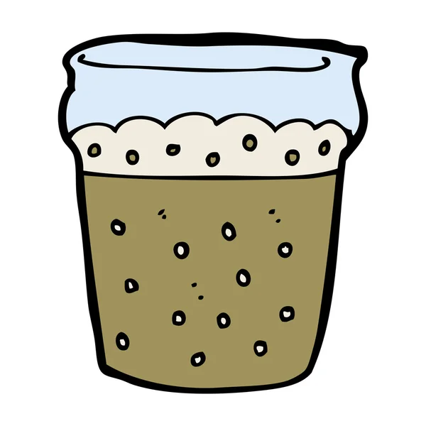 Vaso de cerveza de dibujos animados — Vector de stock