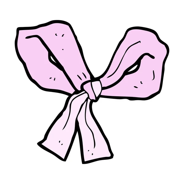 Cartone animato fiocco rosa — Vettoriale Stock